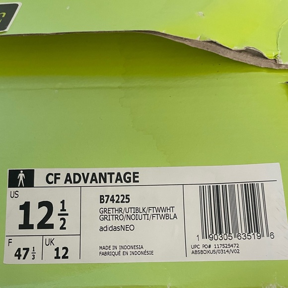 adidasNEO CF ADVANTAGE New in box size 12 1/2 - Gray - Picture 10 of 12